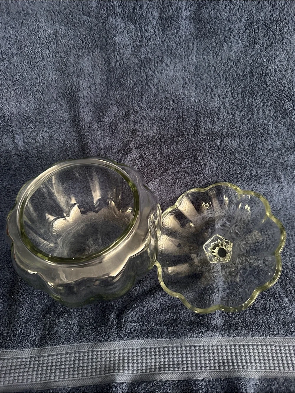 Clear Glass Pumpkin Jar with Lid